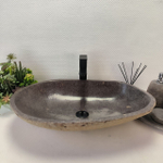 Каменная раковина из речного камня RS-63499 (66*42*16) 0124