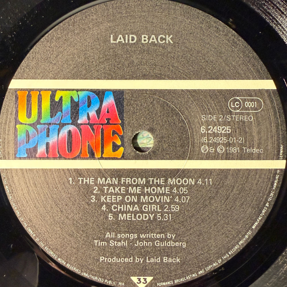Laid Back ‎– Laid Back (Германия 1981г.)