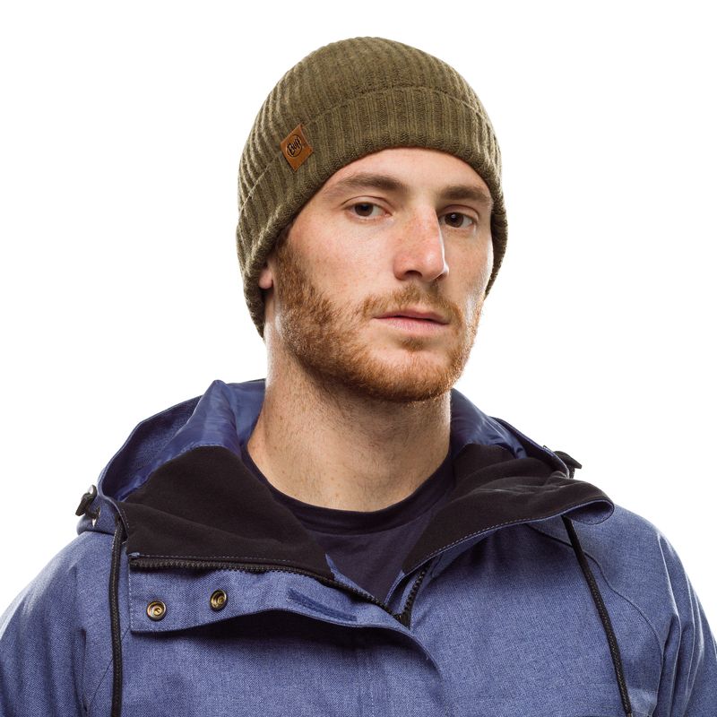 Вязаная шапка Buff Hat Knitted Biorn Tundra Khaki Фото 2