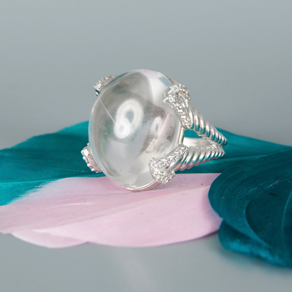 Кольцо Эстер с Горным хрусталем