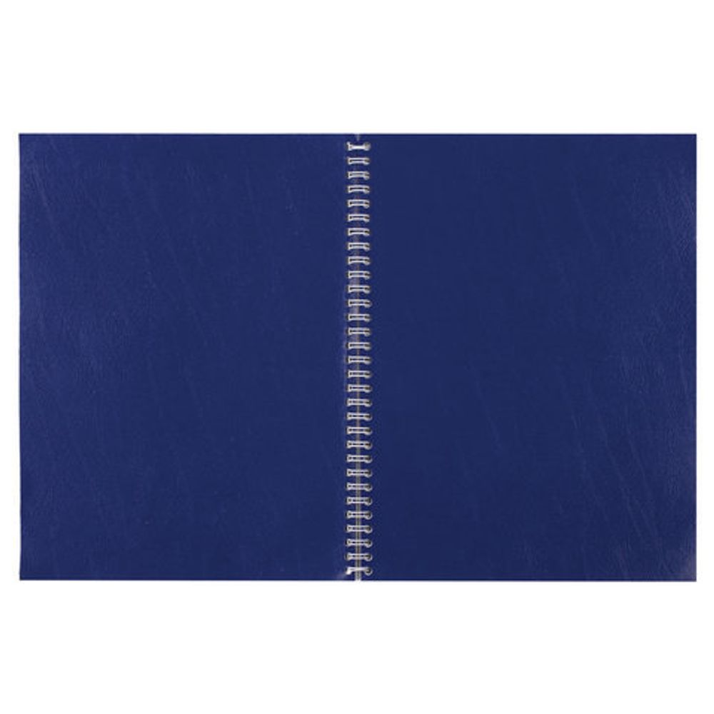 Тетрадь бумвинил, А5, 96 л., гребень, офсет №1, клетка, с полями, STAFF, СИНИЙ, 403415