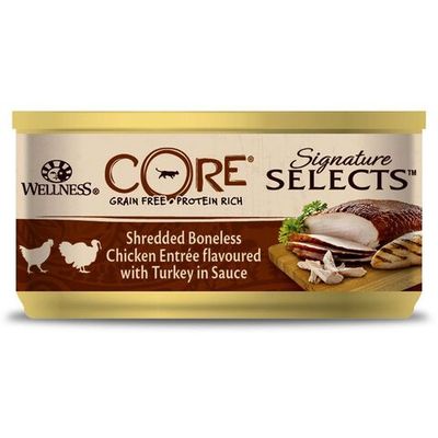 Влажный корм CORE SIGNATURE SELECTS для кошек, Рубленная курица с индейкой в соусе, банка 79 г