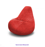 Кресло-мешок Груша, однотонное, велюр