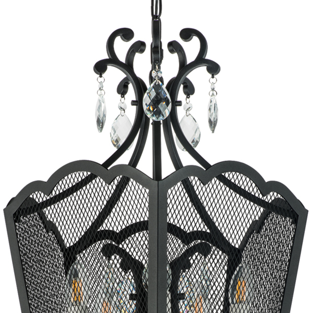 744157 Люстра CASTELLO 5х40W E14 ЧЕРНЫЙ/ЗОЛОТО