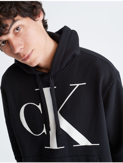 Худи Calvin Klein Monogram Logo Fleece Black