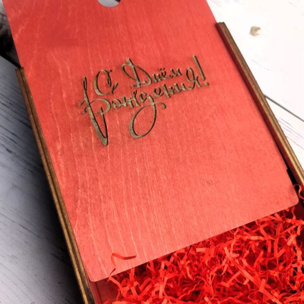 Музыкальная деревянная шкатулка пенал большой 30х22х9см "Возьми на счастье"