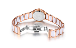STARKING Bloom Collection Quartz Movement Ceramic Strap Watch Women"s Watch Mother of Pearl Color Watch Dial