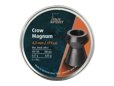 Пуля пневм. 4,5 H&N Crow Magnum 0,6г, 500шт/бан