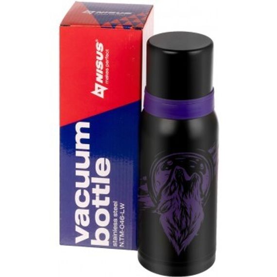 Термос NISUS 1000ML N.TM-046-LW  Волк (2 крышки-кружки)