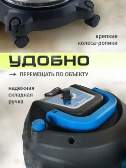 Пылесос строительный мощный 2800вт со сбором воды Cleanway D-30