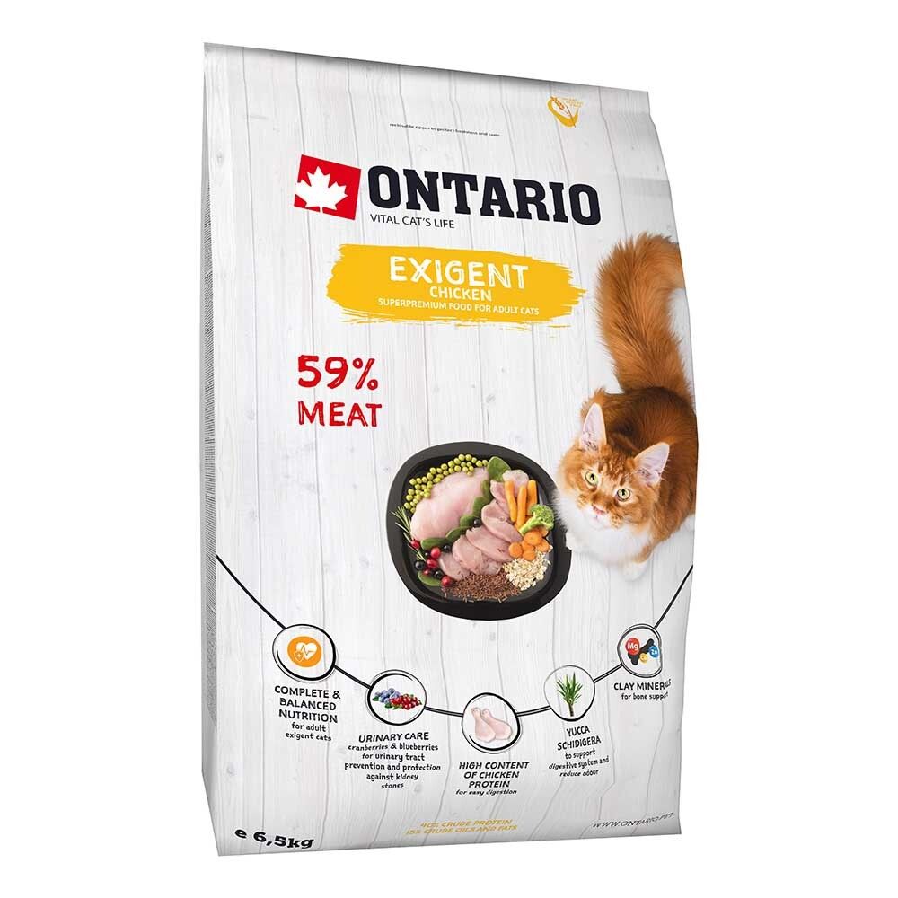 Ontario корм для кошек привиредливых с курицей (Exigent)