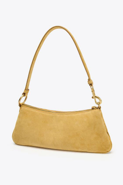 ZARA КОЖАНАЯ СУМКА ЧЕРЕЗ ПЛЕЧО, ГОРЧИЧНО-ЖЕЛТЫЙ
