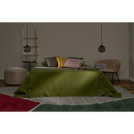 Покрывало стеганое solid dots оливкового цвета из коллекции essential, 230х250 см