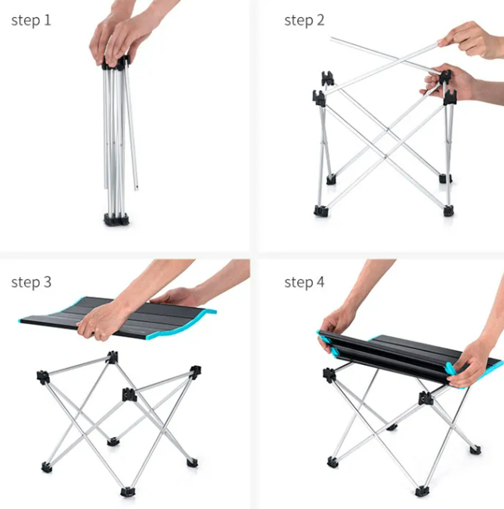 Стол туристический Naturehike складной, 68х46х40,5 см, чёрный, артикул NH19Z008-Z-BLL