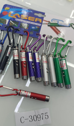 Фонарик пластиковый брелок 10 см, с-30975