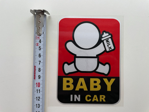 Наклейка (Baby in car - Ребенок в машине SS) на автомобиль, стикер на стекло, без подложки (1 шт.)