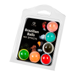 Набор из 6 шариков с массажными маслами Secret Play Brazilian Balls