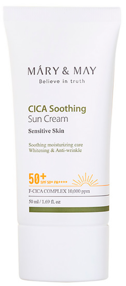 Mary&May Cica Soothing Sun Cream солнцезащитный крем SPF50+ PA++++ 50мл