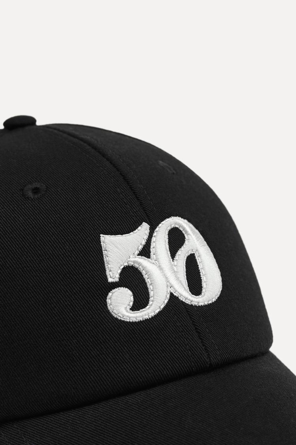 ZARA КЕПКА С ВЫШИВКОЙ 50TH ANNIVERSARY, ЧЕРНЫЙ