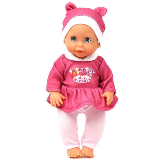 Пупс озвуч Шаинский музыка Светлана 25см, пьет, пис, зак глаза, 30 фраз, 4 акс КАРАПУЗ