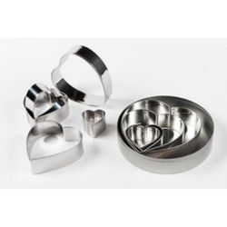 Набор кондитерских форм "Сердце", h 3 см, d 3,5/ 4,5/ 5,5/ 6,5/ 7,5/ 8,5/ 9,5/ 10,5/ 12