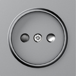 Накладка для розетки без заземления, со шторками 16A 250 В~, матовый серый, серия A07