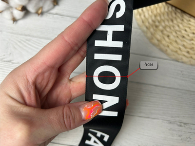 Лента репсовая FASHION 4см черная