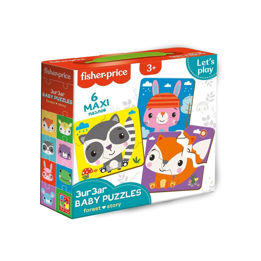 Baby Puzzle зигзаг Fisher-Price "Лес" 18 эл.