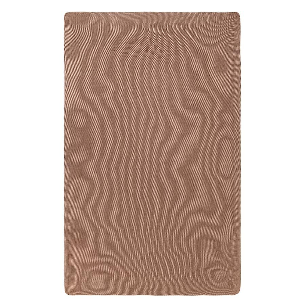 Плед из стираного хлопка цвета мокко из коллекции essential, 130x180 см