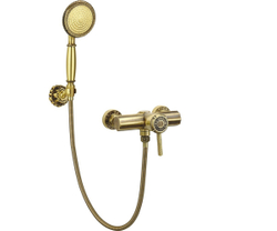 Смеситель для душа одноручковый + настенный держатель Bronze de Luxe 10123