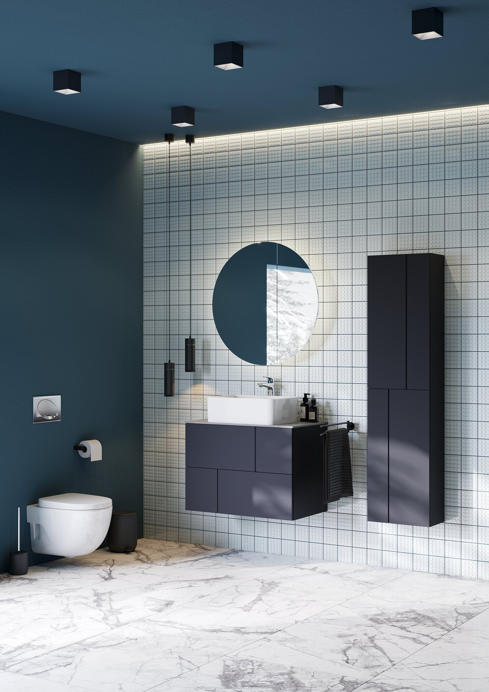Столешница Roca Luna 80, керамогранит, серая, ZRU9307771