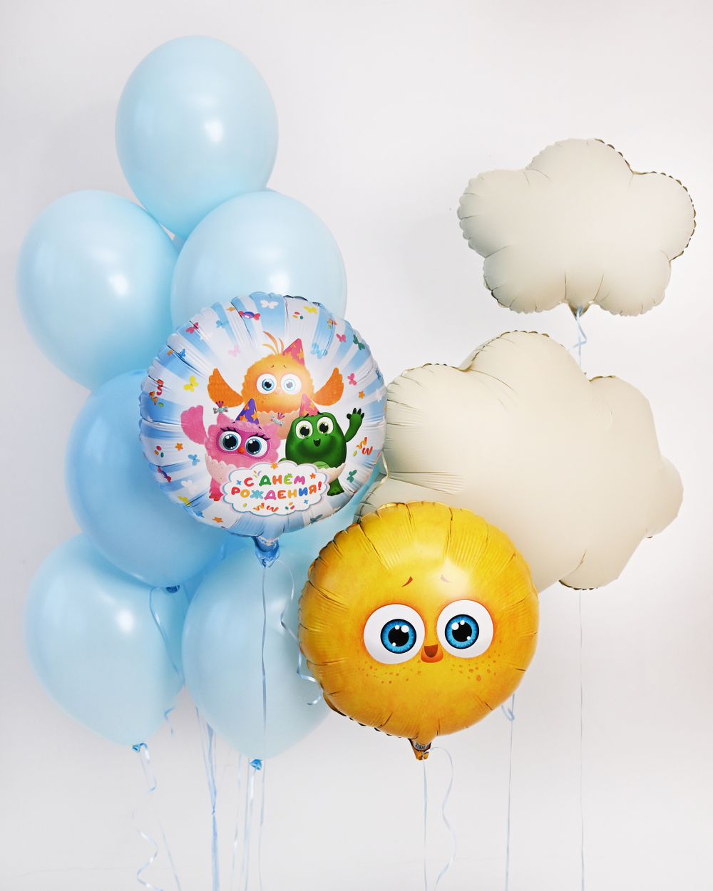 Композиция из гелиевых шаров Цып цып