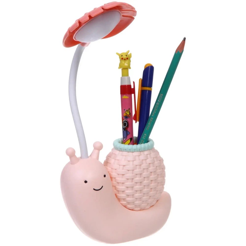 Настольная лампа «Sweet - Улитка» 30*12*7 см LED с подстаканником, USB 0.6-3W, Персиковый