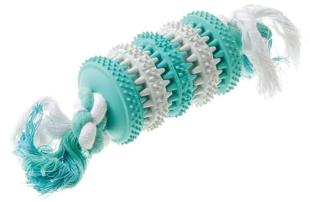 Игрушка резиновая с запахом мяты для чистки зубов "Конфета с канатом" 19 см 13104 (V.I.Pet) Игрушка резиновая с запахом мяты для чистки зубов "Конфета с канатом" 19 см 13104 (V.I.Pet)