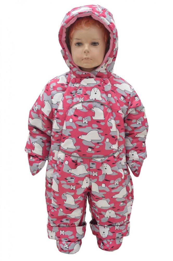 Комбинезон-трансформер осень-зима с отстёг.мехом р.86 (Rusland) А 117-18/алый