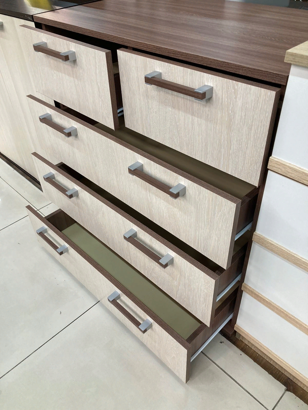 Комод Стандарт 5 ясень шимо/дуб атланта NEW