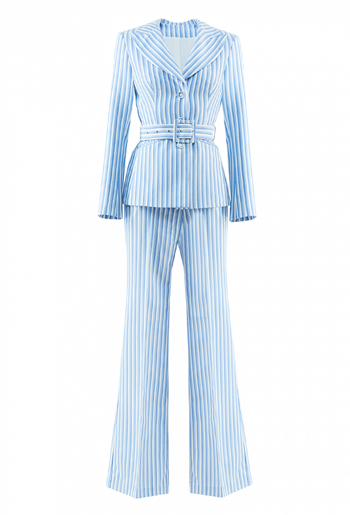 Брючный костюм голубой 33-02-20 SS