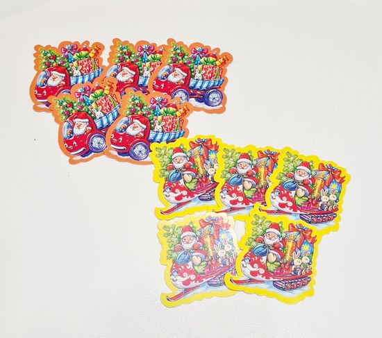 Новогодние малышки-открытки, (10 шт.)