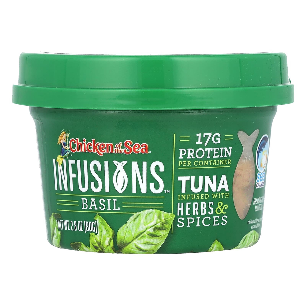 Chicken of the Sea, Infusions, дикий тунец, базилик, 80 г (2,8 унции)