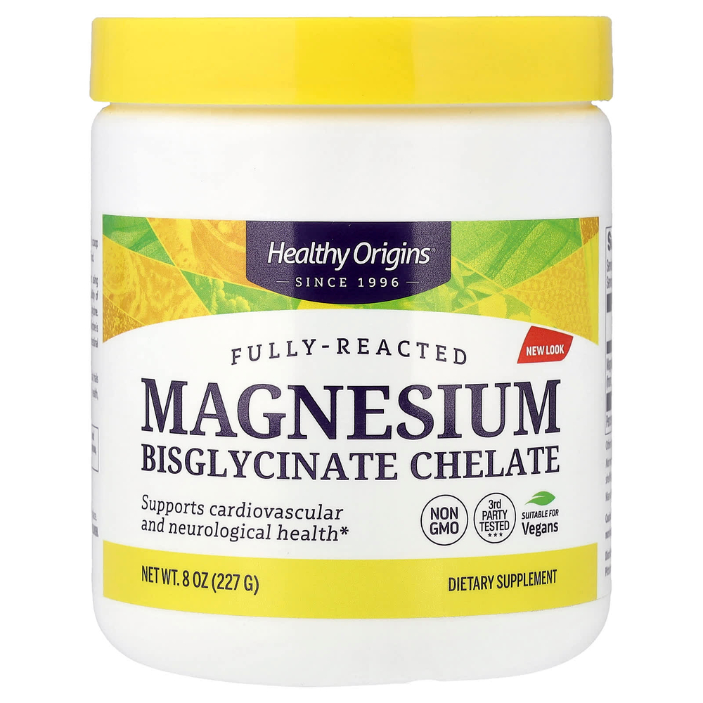 Healthy Origins, хелатный бисглицинат магния, 227 г (8 унций)