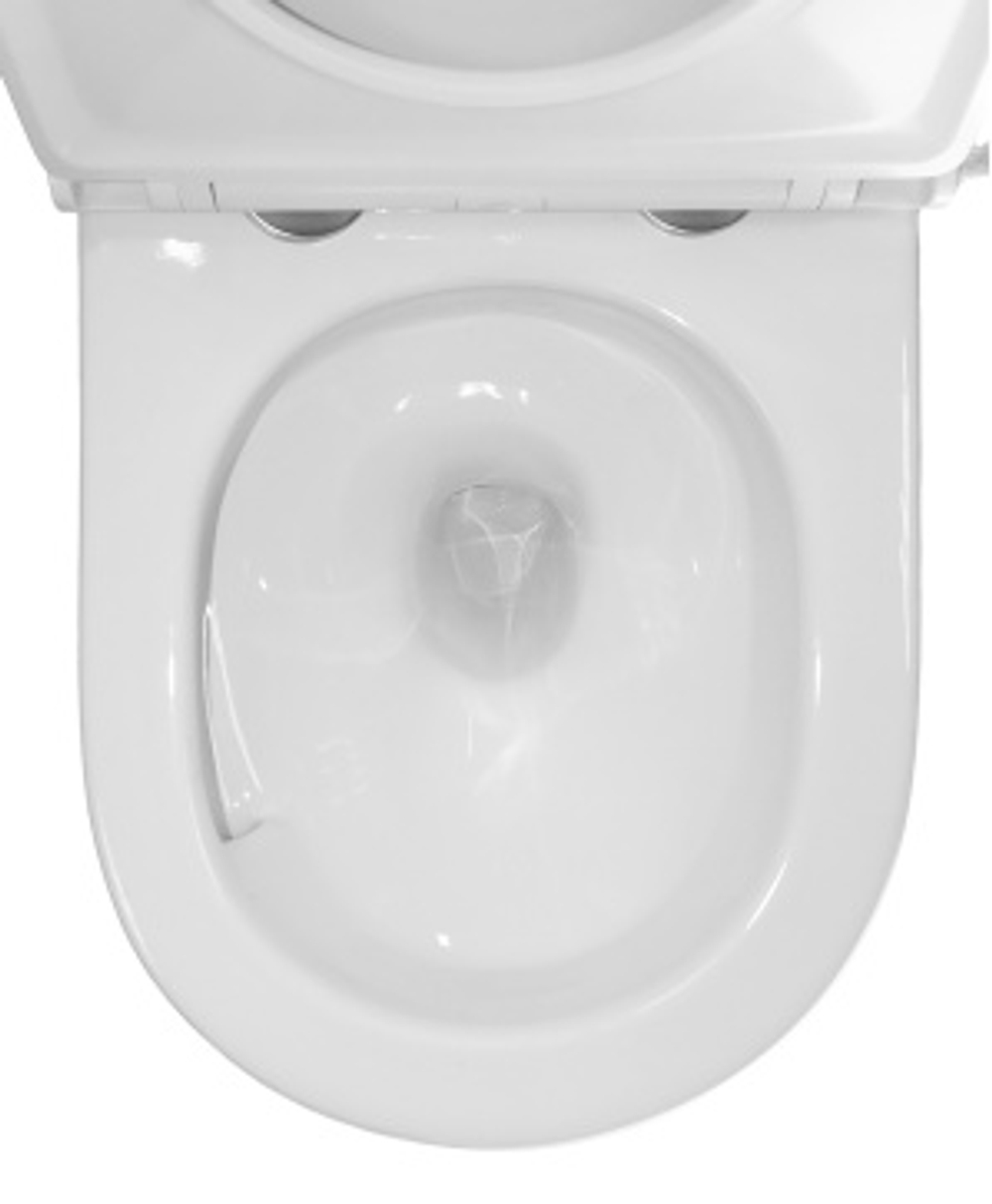 Унитаз подвесной Azario Trevi 495х360х390 безободковый, слив "Скрытое Торнадо", в комплекте с сидением микролифт, белый (AZ-0093UQ3)