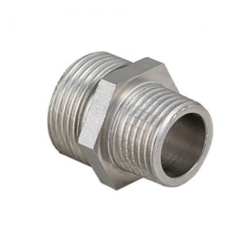 Нипель переходной Stout 1"x1/2" НР/НР с наружной резьбой никелированный латунный SFT-0004-000112