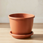 Горшок цветочный Афина 0,5л с поддоном, коричневый