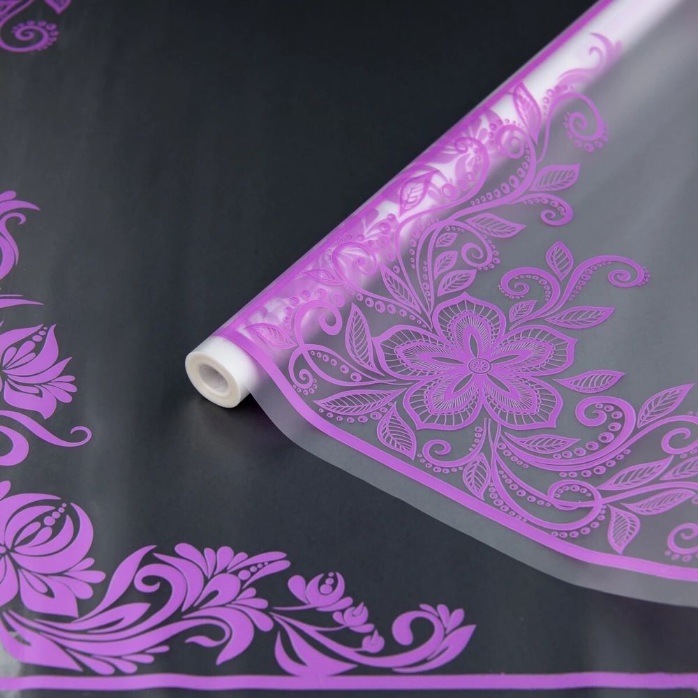 Пленка мат-я &quot;Ажур&quot; 60см*200гр СИРЕНЕВЫЙ