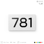 Номер на дверь 781, табличка на дверь для офиса, квартиры, кабинета, аудитории, склада, белая 120х70 мм, Айдентика Технолоджи