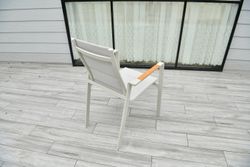 "Кейптаун" стул алюминиевый, ткань текстилен, цвет белый