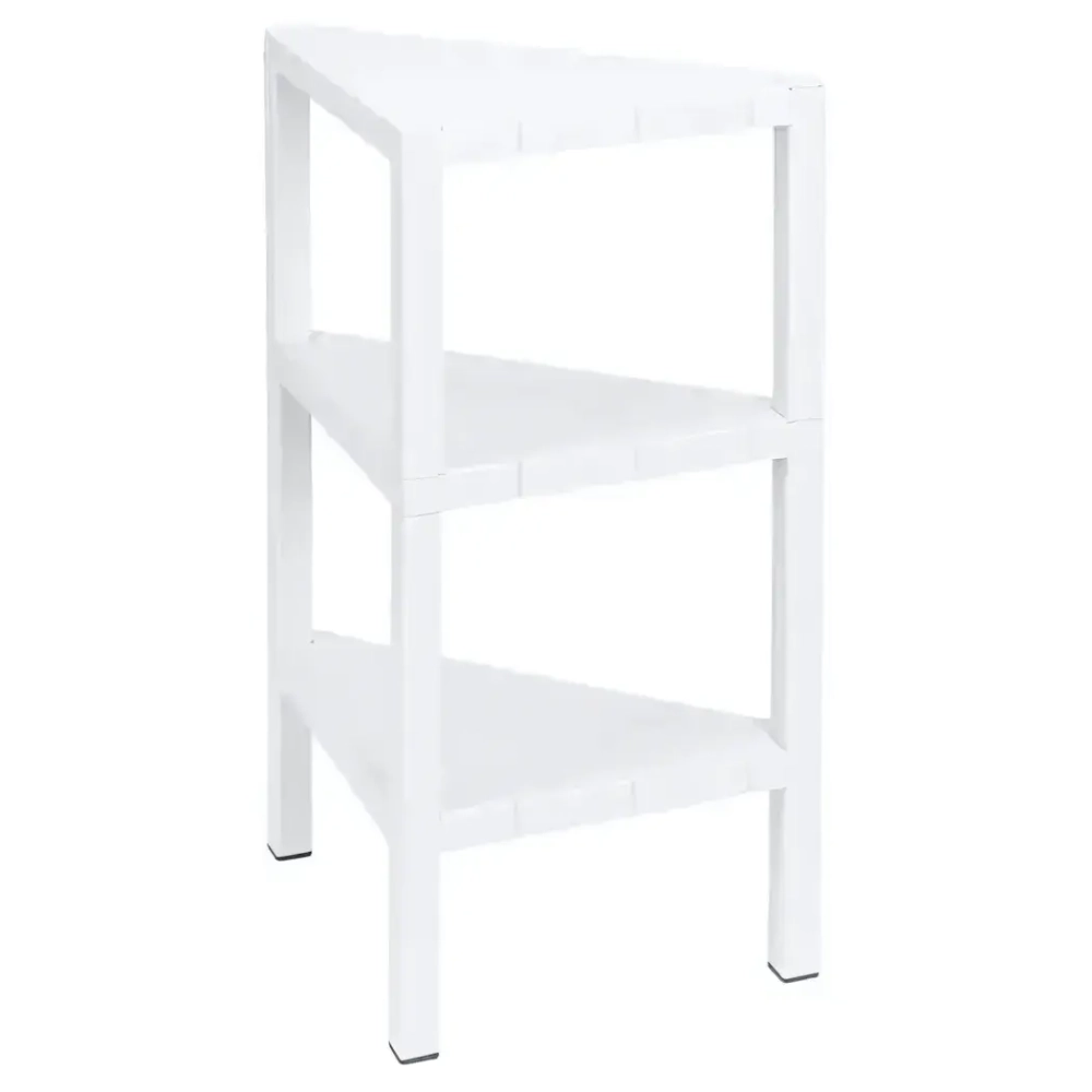 Этажерка угловая напольная NATURE Белый 33*33*72,5 см