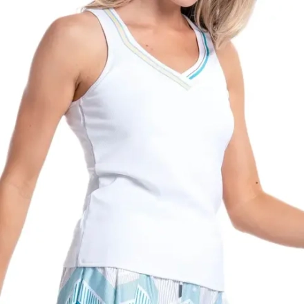 Топ теннисный Lucky in Love Lavish Stripe - white