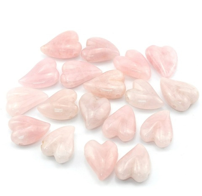 скв-рк Бусина "Сердце" из розового кварца, 24*30мм, шт