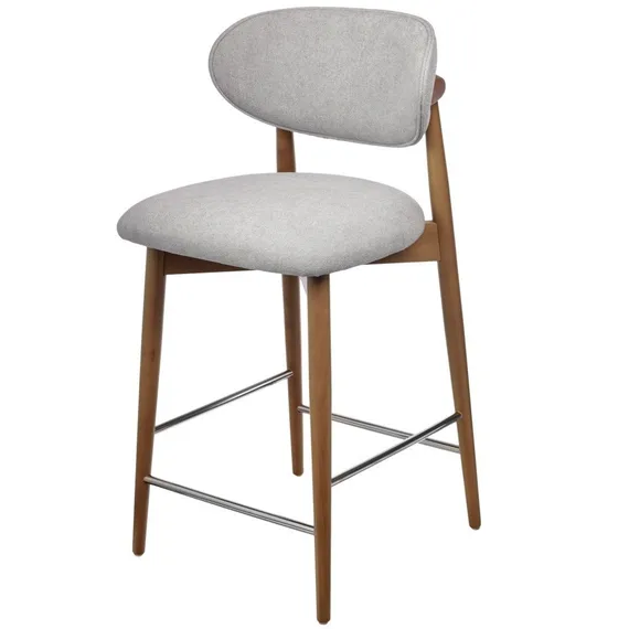 Полубарный стул Mod, орех, серое букле